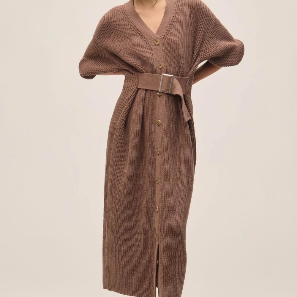 Anthropologie Belted Cardigan Sweater Dress